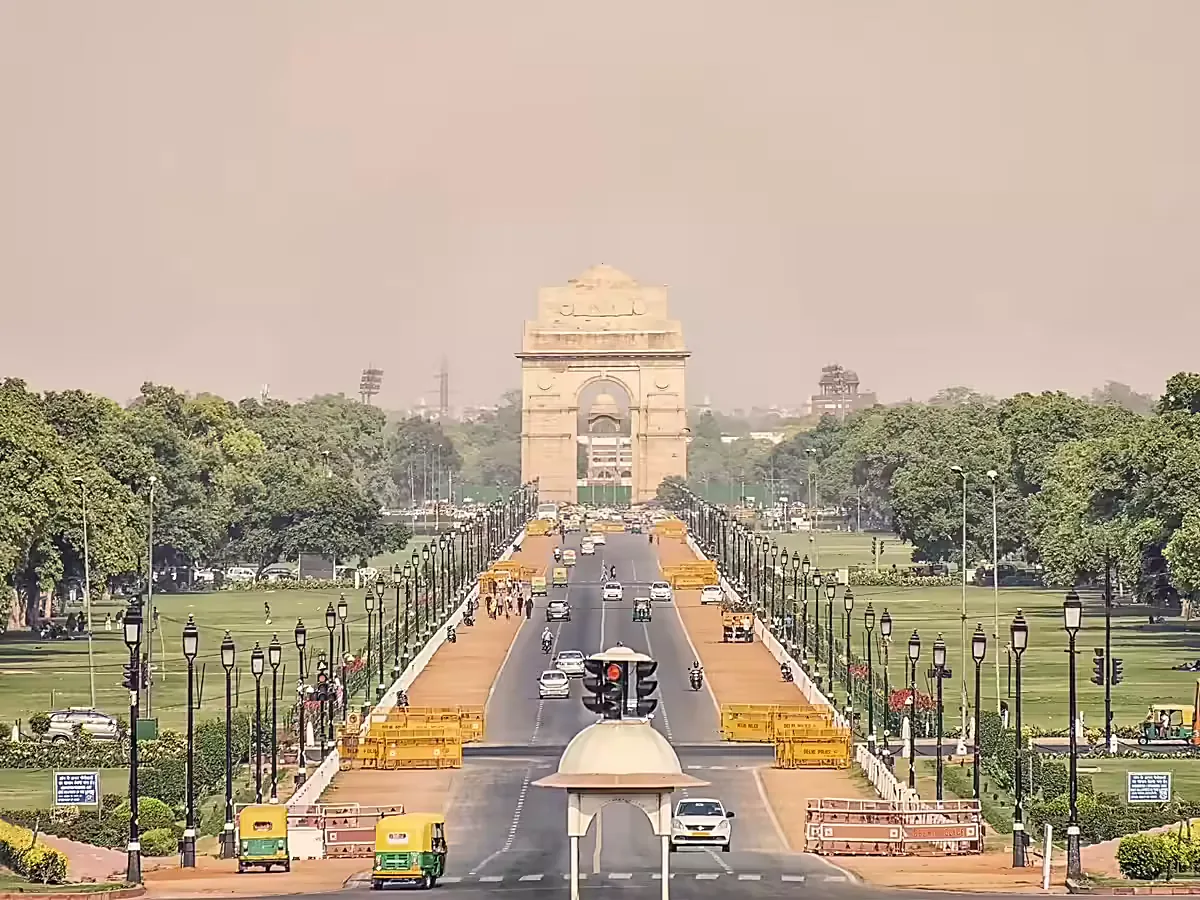 India Gate and Kartavya Path in New Delhi